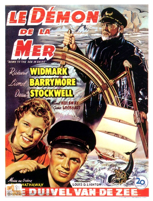 Down to the Sea in Ships - Belgian Movie Poster