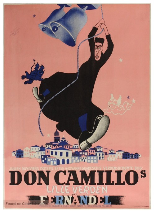 Don Camillo - Danish Movie Poster