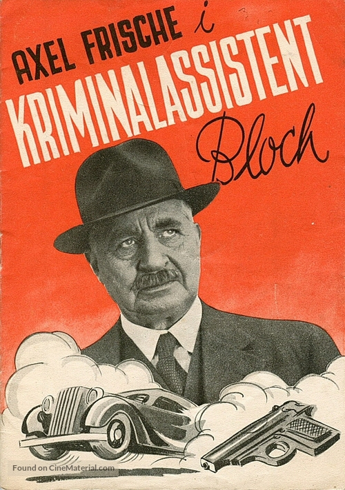 Kriminalassistent Bloch - Danish Movie Poster