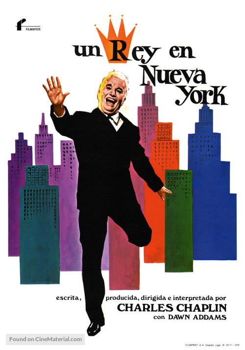 A King in New York - Spanish Movie Poster