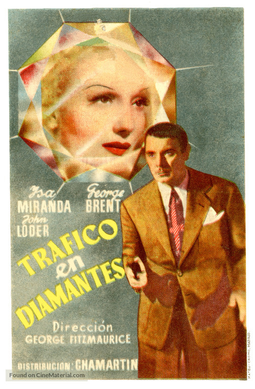 Adventure in Diamonds - Spanish Movie Poster