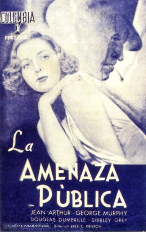 The Public Menace - Spanish Movie Poster