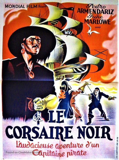 El corsario negro - French Movie Poster