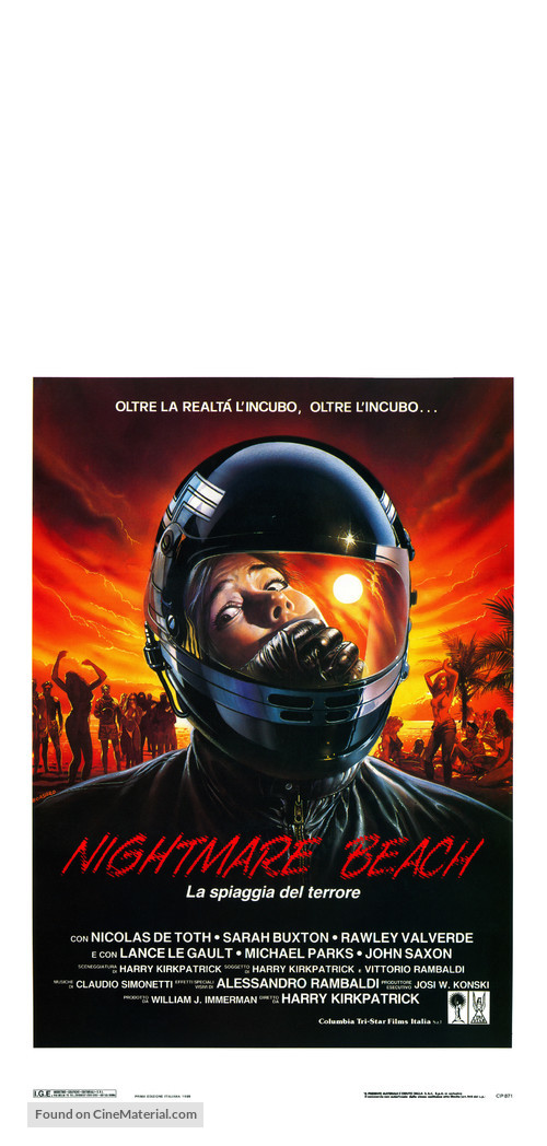Nightmare Beach - Italian Movie Poster