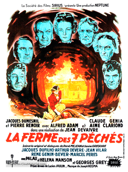 La ferme des sept p&eacute;ch&eacute;s - French Movie Poster