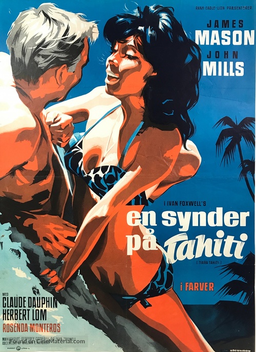 Tiara Tahiti - Danish Movie Poster