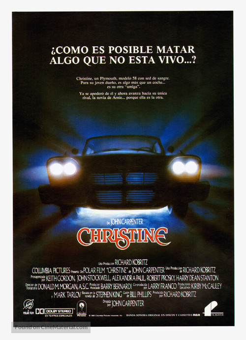 Christine - Spanish Movie Poster