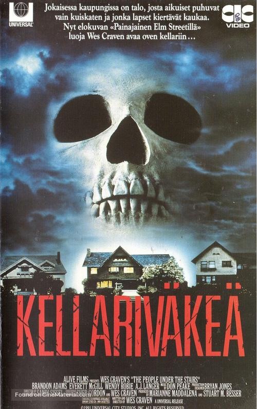 The People Under The Stairs - Finnish VHS movie cover