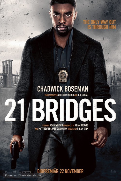 21 Bridges - Swedish Movie Poster