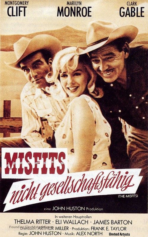 The Misfits - German Movie Poster