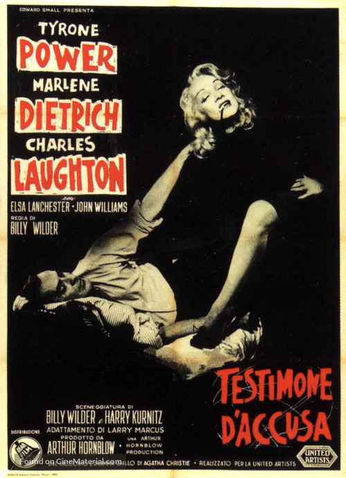 Witness for the Prosecution - Italian Movie Poster