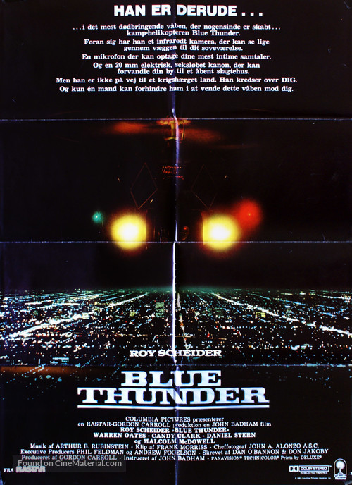 Blue Thunder - Danish Movie Poster