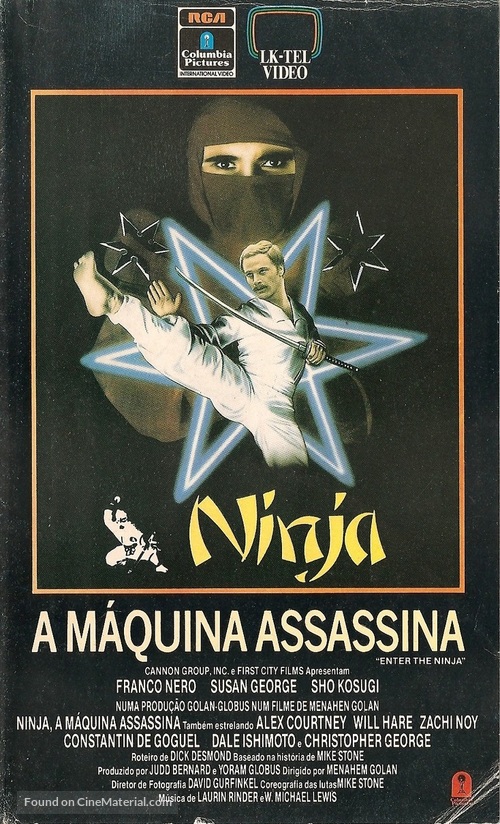 Enter the Ninja - Brazilian VHS movie cover