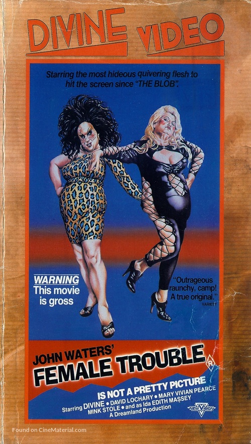 Female Trouble - VHS movie cover