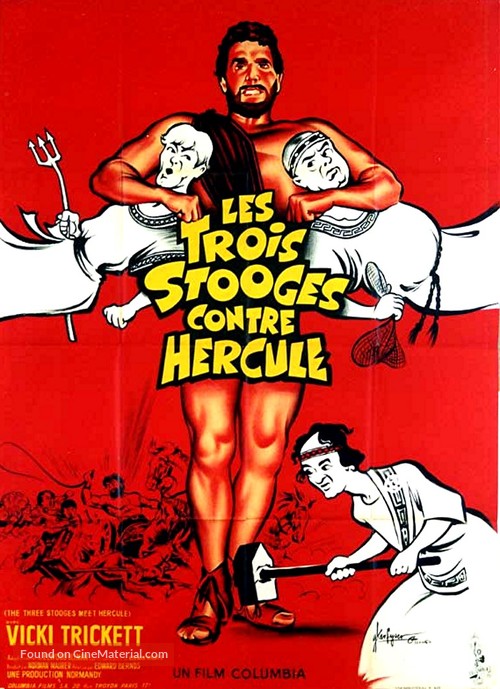 The Three Stooges Meet Hercules - French Movie Poster