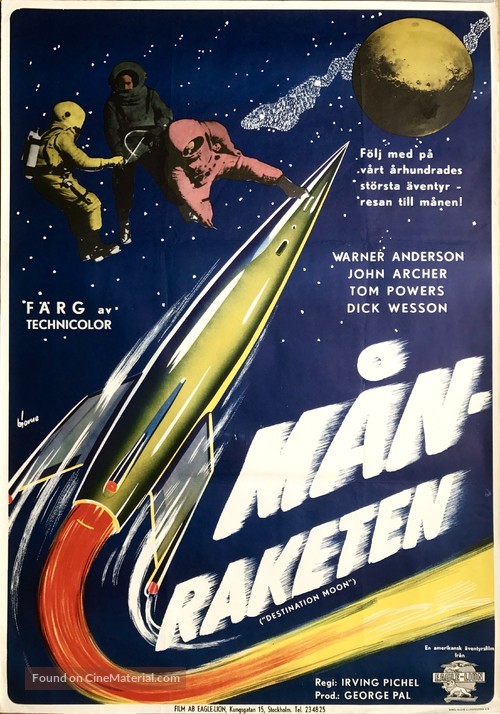 Destination Moon - Swedish Movie Poster