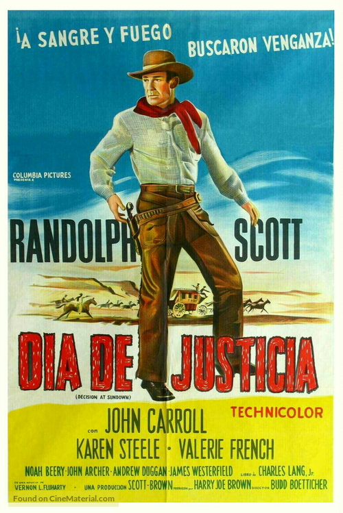Decision at Sundown - Argentinian Movie Poster