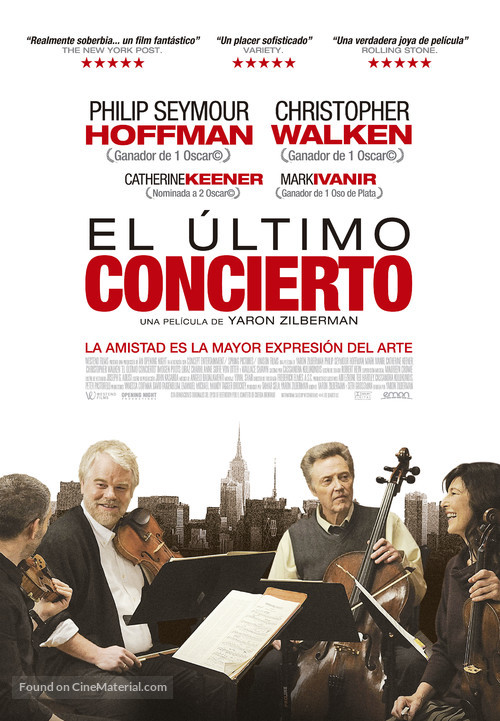 A Late Quartet - Spanish Movie Poster
