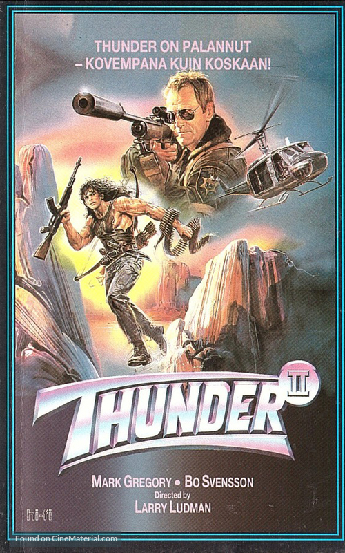 Thunder II - Finnish VHS movie cover