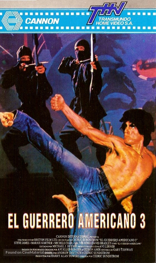 American Ninja 3: Blood Hunt - Argentinian VHS movie cover