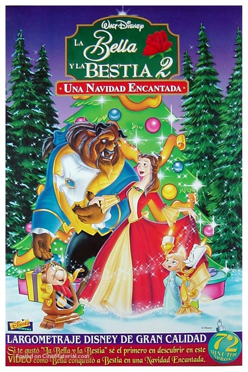 Beauty and the Beast: The Enchanted Christmas - Spanish Video release movie poster