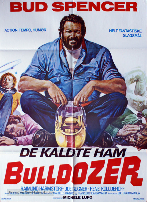 Lo Chiamavano Bulldozer - Danish Movie Poster
