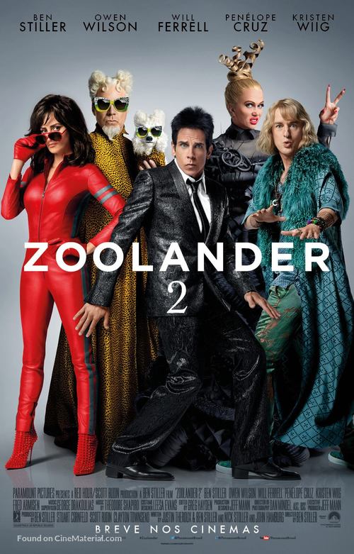 Zoolander 2 - Brazilian Movie Poster