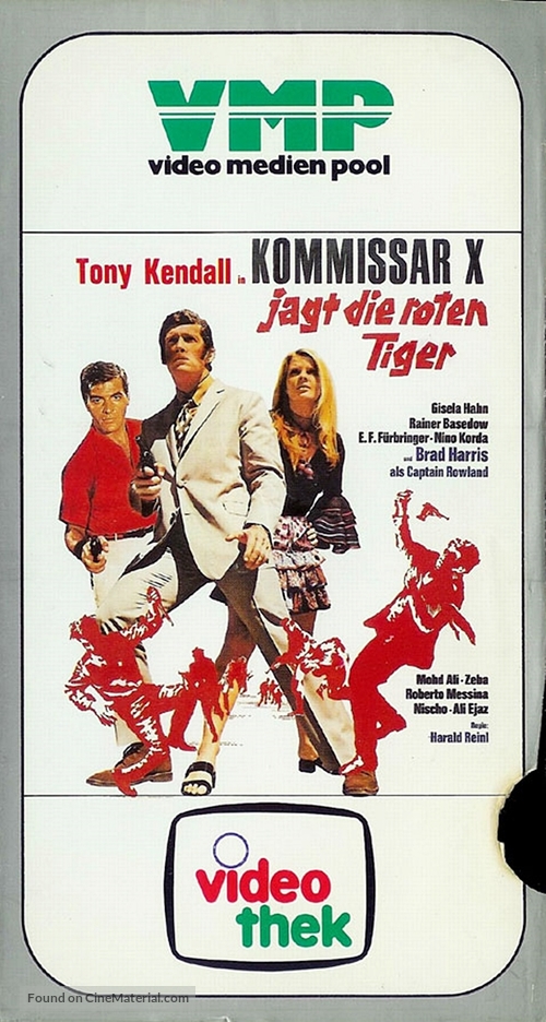 Kommissar X jagt die roten Tiger - German VHS movie cover