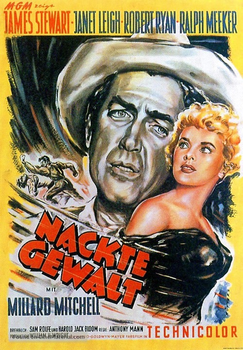 The Naked Spur - German Movie Poster