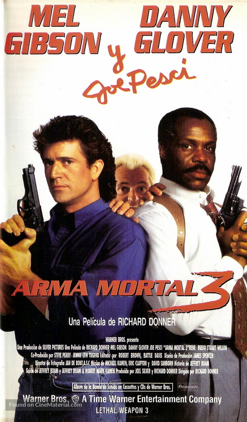 Lethal Weapon 3 - Argentinian VHS movie cover