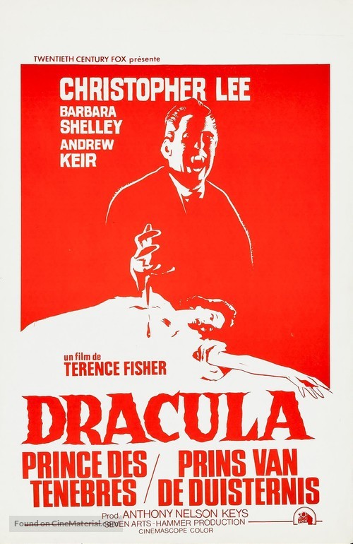 Dracula: Prince of Darkness - Belgian Movie Poster