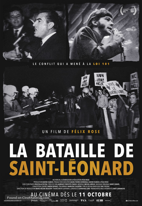 La bataille de Saint-L&eacute;onard - Canadian Movie Poster