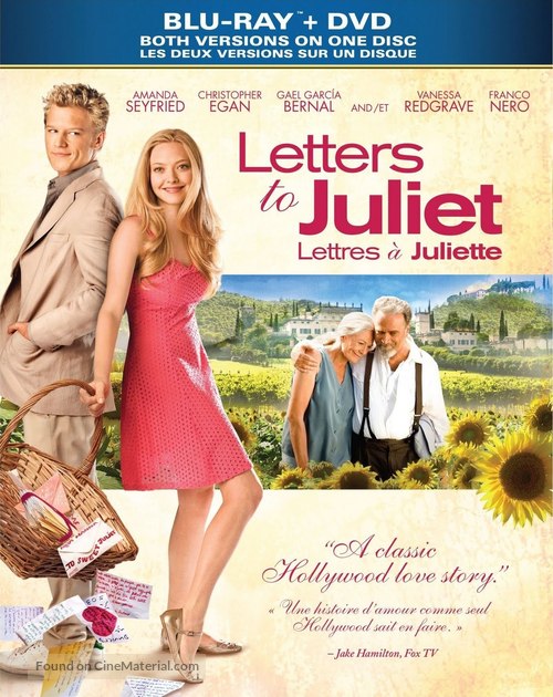 Letters to Juliet - Blu-Ray movie cover