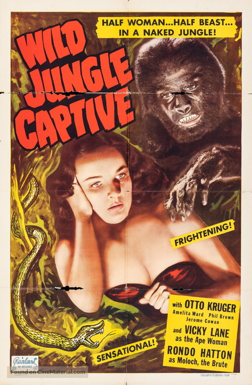 The Jungle Captive - Re-release movie poster
