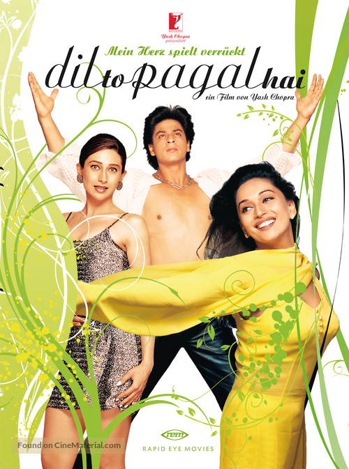 Dil To Pagal Hai - German Movie Cover