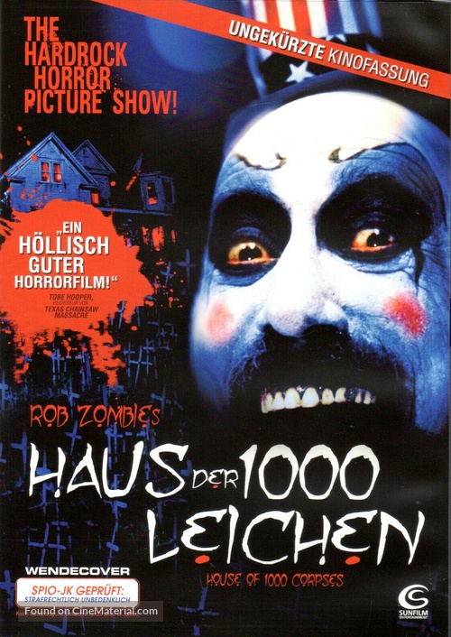 House of 1000 Corpses - German DVD movie cover
