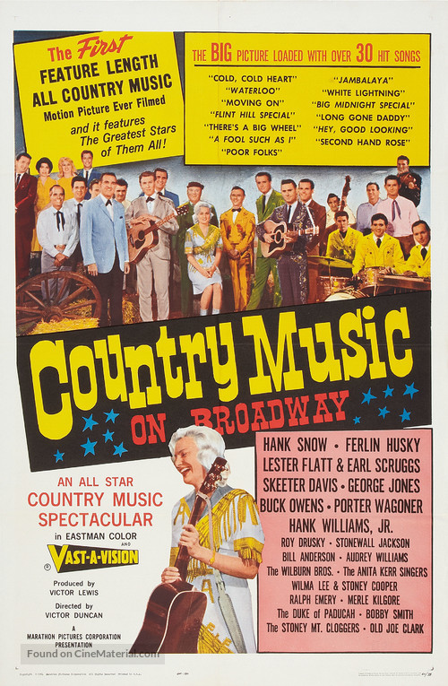 Country Music on Broadway - Movie Poster