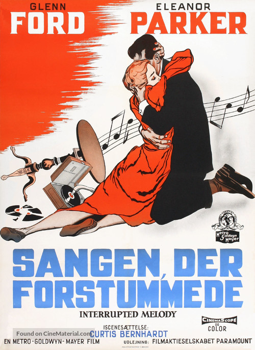 Interrupted Melody - Danish Movie Poster