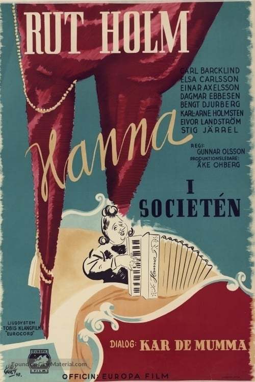 Hanna i societ&eacute;n - Swedish Movie Poster