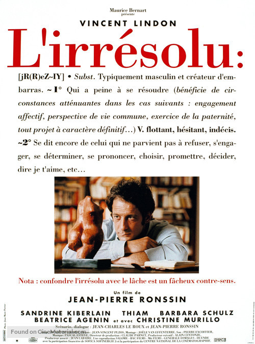 L&#039;irr&eacute;solu - French Movie Poster