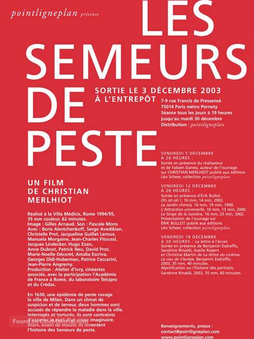 Les semeurs de peste - French Movie Poster