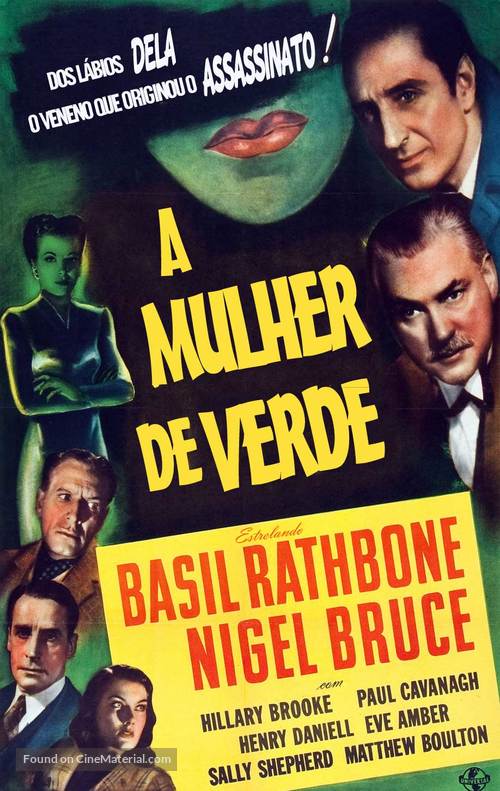 The Woman in Green - Brazilian Movie Poster