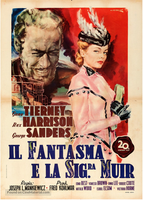 The Ghost and Mrs. Muir - Italian Movie Poster