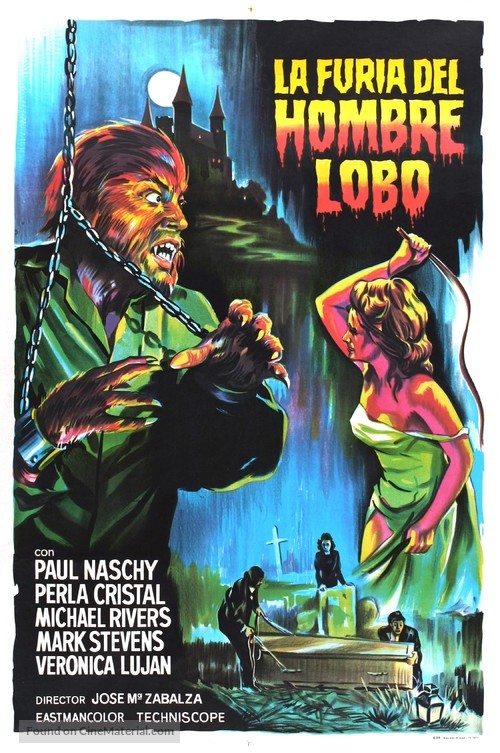 La furia del Hombre Lobo - Spanish Movie Poster