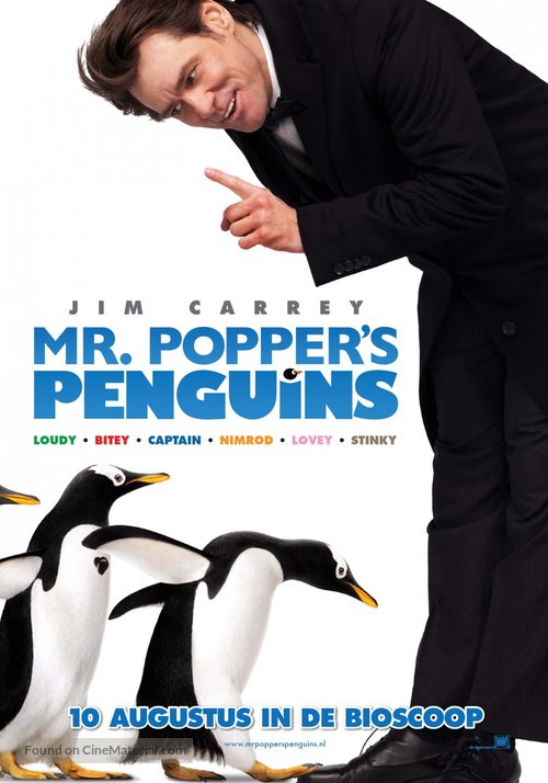 Mr. Popper&#039;s Penguins - Dutch Movie Poster