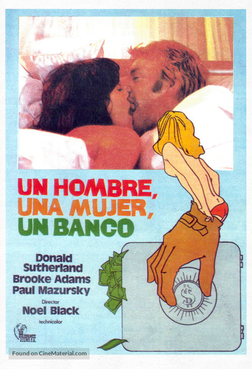 A Man, a Woman and a Bank - Spanish Movie Poster