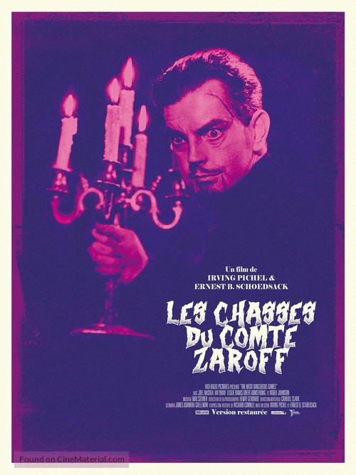 The Most Dangerous Game - French Re-release movie poster
