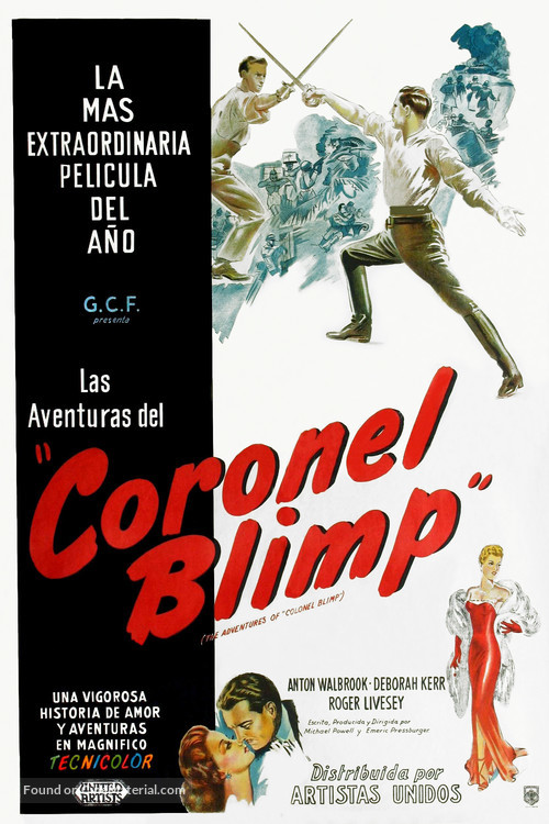 The Life and Death of Colonel Blimp - Argentinian Movie Poster