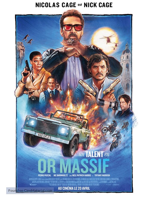 The Unbearable Weight of Massive Talent - French Movie Poster