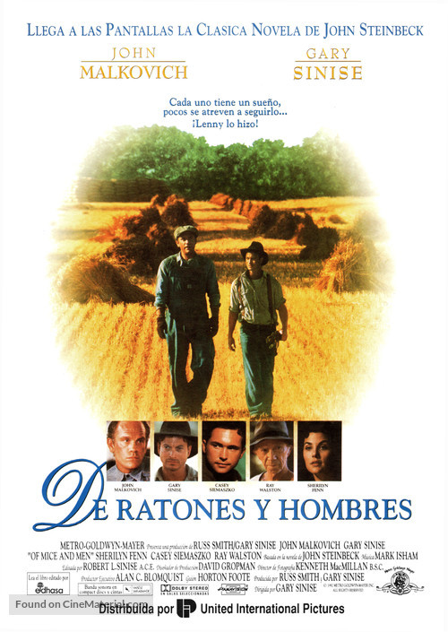 Of Mice and Men - Spanish Movie Poster